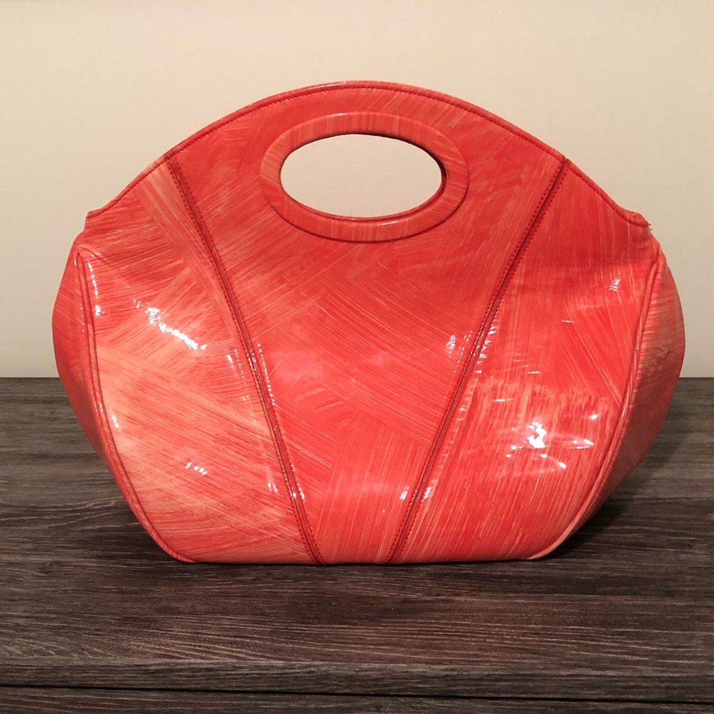 Oscar de la Renta Coral Goya Satchel - Picture 1 of 10